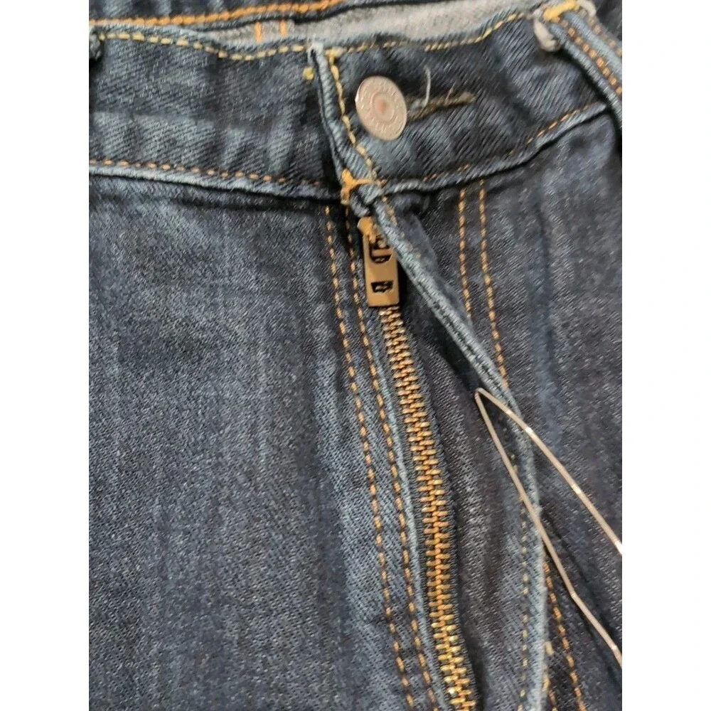 LEVI'S 514 DENIM JEANS MENS 38X30 DARK WASH BLUE STRAIGHT 9
